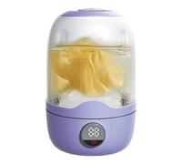 Portable Mini Washing Machine, Compact Washer Baby Garments, 2000mAh Battery Laundry Cup, 8.27 Inches Travel-Friendly Cleaner for Socks, Towels, Bras, and Delicate Infant Clothing (Purple)