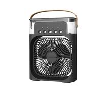 Portable Misting Fan With Water Mist Spray Cooling- Features 3 Adjustable Wind Speeds, Night Light, Perfect Mini Desktop Fan for Office, Home, Car, And Beyond (Black)