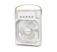 Portable Misting Fan With Water Mist Spray Cooling- Features 3 Adjustable Wind Speeds, Night Light, Perfect Mini Desktop Fan for Office, Home, Car, And Beyond (White)