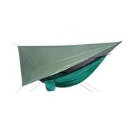 Portable Mosquito Net Nylon Camping Hammock With Waterproof Rain Fly Canopy Tarp For Outdoor Hanging Bed Sleeping(Green 2)