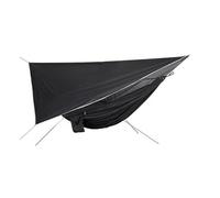 Portable Mosquito Net Nylon Camping Hammock With Waterproof Rain Fly Canopy Tarp For Outdoor Hanging Bed Sleeping(Black)