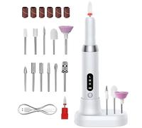 Portable Nail Drill, Electric Nail Filer, Nail Grinder Drill, Nail Drill with Charging Base, Cordless Nail Drill with 3 modes Portable Electric Nail Grinder for Home Nail Salon and Professional Use