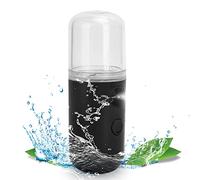 Portable Nano Face Mist Sprayer, Vaporizzatore Facciale Portatile USB, Umidificatore Viso Nano Spray Idratante per Viso, Corpo e Capelli, Mini Facial Steamer Ricaricabile (Nero)