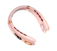 Portable Neck Fan with LED Light | Digital Display Bladeless 5 Speeds | USB