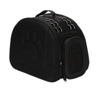 Portable Outing Pet Bag, Breathable EVA and Mesh Dog and Cat Carrying Bags, Foldable Shoulder Pet Basket Handbags, Hand Carrier Pet Supplies Space Cage Transport Box(Black)