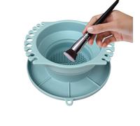 Portable Paint Washer Cup, Flexible Silicone Brush Cleaning Container, Foldable with Cleaner Cup, Spill Resistant Silicone Paint Brush Washer Cleaning Tool, Cleaner with Compact Style, Art Accessory
