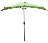 Portable parasols 2.7m Garden Balcony Half Umbrella Semicircular with Crank, Sun Shade Semi Round Circular for Outdoor Patio Small Terrace O