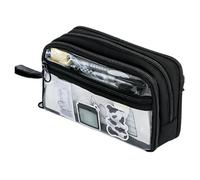 Portable Pen Pouch | Clear Makeup Bag | Large Capacity Makeup Bag | Transparent Pencil Case | Clear Toiletry Bag | Travel-friendly Portable Pen Pouch For Kids Teen College Students Adults