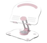 Portable Phone Stand - Foldable Clear Acrylic Dock Holder | Lightweight Anti Slip Book Rest, Adjustable Tablet Prop for Streaming, Television Viewing, onliine Meetings, Recording, Reading, Cooking