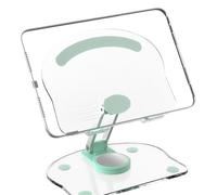 Portable Phone Stand - Foldable Clear Acrylic Dock Holder | Lightweight Anti Slip Book Rest, Adjustable Tablet Prop for Streaming, Television Viewing, onliine Meetings, Recording, Reading, Cooking