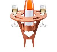 Portable Picnic Table - Outdoor Beverage Stand for Park Beach Gatherings | Lightweight Folding Serving with Cup Holder, Ground Standing Suitable for Garden Patio Lawn Camping Use, 25x25x35 cm