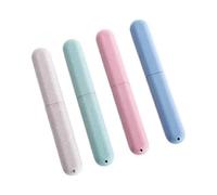 Portable Plastic Storage Boxes for 4 Toothbrushes on the Go