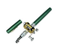 Portable Pocket Telescopic Mini Fishing Rod Pole Pen Shape Folded Fishing Rod with Reel Wheel for Outdoor River Lake Fishing (Color : C Size : 1m) (B 1m)