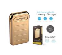 Portable Power Bank Gold 10000 Mah Dual USB Output e Input Micro USB e Tipo C SK