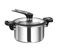 Portable Pressure Cooker, Stainless Steel Family Pot, Multifunctional Fast Cooking Tool with Secure Lid, Perfect for Kitchen, Meat, Stews, Soup, Steak, Dining, Everyday Meals, (304 Stainless Steel)