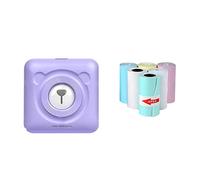 Portable Printer Mini Wireless Thermal Photo Printers DIY Sticker Label Maker Self-Adhesive Paper Rolls (Color: 304dpi 6color rolls)