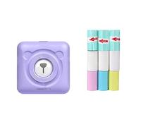 Portable Printer Mini Wireless Thermal Photo Printers DIY Sticker Label Maker Self-Adhesive Paper Rolls (Color: 304dpi 9color rolls)