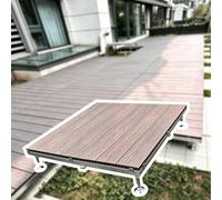 Portable Raised Patio Deck Platform with Leveling Feet,Ideal for Gatherings | Moisture-Resistant, Heavy Duty, Anti-Slip, Free Combination, Weather Resistant, Easy Assembly(Purple sandalwood color)
