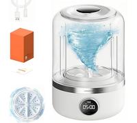 Portable Rechargeable Mini Underwear Washing Machine, Portable Cordless Small Laundry Machine Ideal for Home Apartment, Travel, Camping (white)