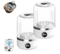 Portable Rechargeable Mini Washing Machine for Underwear, Rechargeable 4000mAh Cordless Mini Washer with Gentle Cycle, for Home, Apartment, Travel, Camping (2Pcs)
