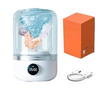 Portable Rechargeable Mini Washing Machine For Underwear, Ultrasonic Portable Washer Rechargeable, Compact Laundry Solution for Travel, Camping, Dorms & Rv, Wash Intimate Apparel (White)