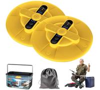 Portable Rechargeable Silent Floating Oxygen Pump, Quiet Aquarium Air Pump with USB Rechargeable Aerator, Dual Outlets for Fish Tank and Bait Bucket, Outdoor Fishing and Power Outages(2Pcs)