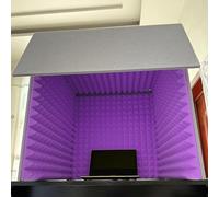 Portable Recording Booth, Desktop Soundproof Cover, Vocal Absorbing Shield, Microphone Foam Booth Cube, Studio Recording, Sound Isolation Room, for Music Studio Bedroom Home