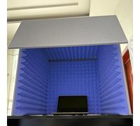 Portable Recording Booth, Desktop Soundproof Cover, Vocal Absorbing Shield, Microphone Foam Booth Cube, Studio Recording, Sound Isolation Room, for Music Studio Bedroom Home
