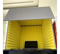 Portable Recording Booth, Desktop Soundproof Cover, Vocal Absorbing Shield, Microphone Foam Booth Cube, Studio Recording, Sound Isolation Room, for Music Studio Bedroom Home