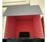 Portable Recording Booth, Desktop Soundproof Cover, Vocal Absorbing Shield, Microphone Foam Booth Cube, Studio Recording, Sound Isolation Room, for Music Studio Bedroom Home