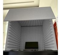 Portable Recording Booth, Desktop Soundproof Cover, Vocal Absorbing Shield, Microphone Foam Booth Cube, Studio Recording, Sound Isolation Room, for Music Studio Bedroom Home