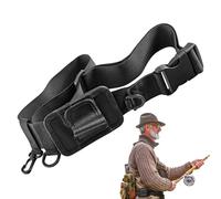 Portable Rod Holder Belt, Adjustable & Lightweight Design, Hands- Wading Accessory, Comfortable Material, for Fly Fishing, Surf Casting, and Bank Fishing, Polyester