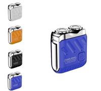 Portable Rotary Dual Ring Electric Shaver, R-12 Luggage Electric Shaver, Mini Electric Rotary Dual Ring Pocket Shave, 2025 New Model Mini Dual-Head Electric Shaver(Blue)