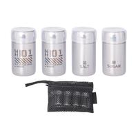 Portable Salt Shaker, Stainless Steel Seasoning Dispenser, Leak Proof Design with Mesh Carry Bag, Durable Compact Size with Easy Refill Feature, Kitchen and Outdoor Accessory Feature