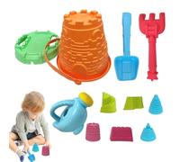 Portable Sand Toys, Outdoor Beach Kit, Interactive Castle Builder, 11-Piece Construction Play Organizer, Kids Sandbox Activity Supplies, Home Tool for Garden, Park, Vacation