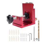 Portable Screw Jig Set 3 in 1 | Adjustable Drill Guide for Woodworking/Furniture Making | Aluminum Alloy Pocket Hole Jig Kit with 25 Accessories
