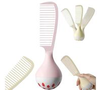 Portable Self-Standing Comb, Self-Standing Hair Comb with Weighted Base Stands Upright on Vanity, U-Shaped Teeth Hair Combs for Thick Curly Wet Hairs