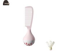 Portable Self-Standing Comb,Self-Standing Hair Comb with Weighted Base Stands Upright on Vanity,U-Shaped Teeth, Durable & Easy To Clean for Curly & Wet Hair (Pink)