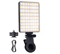 Portable Selfie Light, Rechargeable Phone Light Camera Tripod Adapter, 7.09x4.33x1.57 inches Photo Lighting with 3 Modes for Laptop, Makeup, Nighttime, Vloggers, Travel, Webcam, Photography