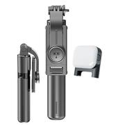 Portable Selfie Stick Tripod, Small Travel Retractable Wireless Tripod for Live Photos, 360 gradi Rotatable Phone Holder, Adjustable Stick for Easy Photography and Video Recording