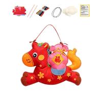 Portable Sewing Kit, Horse Theme Craft Set, 9.1x5.9 Inches Hand Sewing Kit with Complete Tools, Craft Bag Design, Professional Stitching Style with Compact Organization, Hobby Accessory for Adults