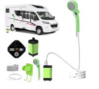 Portable Shower Camping, Rechargeable Travel Shower, Waterproof Camp Pump, LED Display 3 Spray Modes, Compact Ideal for Garden, Beach, Pet Bath, RV, And Car Washing