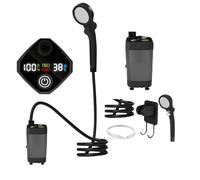 Portable Shower, Travel Pump, Ricaricabile Outdoor Washing Device with Led Display, Waterproof Spray System with 3 modalità, Camping, Beach, Pet Bath, Rv Trips 11.42x7.48x3.35 Inches