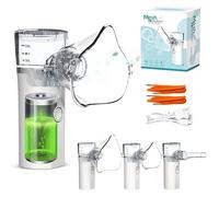 Portable Silent Aerosol with Adjustable Spray Modes - USB Rechargeable Mesh Nebulizer for Adults and kids - Low Noise Hand Held Nebulizer with Fine Particle - Portable Steam Inhaler Breathing Kit