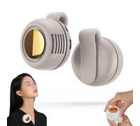 Portable Silent Mini Bladeless Electric Fan, Mini Clip on Fan, Portable Bladeless MiniFan Clip On, Adjustable 3-Speed Suspended Waist Fans for Outdoor & Travel (#1: White)