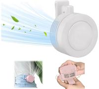 Portable Silent Mini Bladeless Electric Fan,Mini Waist Clip Fan on Shirt, 3 Speeds Hands-Free Small Whirlwind Bladeless Fan Neck Fans, Compact Personal Air Cooler for Outdoor Use (white)