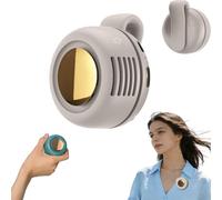 Portable Silent Mini Bladeless Electric Fan, Small Whirlwind Bladeless Fan Clip On, Adjustable 3-Speed Suspended Whirlwind Cooler Fans (off white)