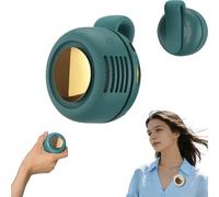 Portable Silent Mini Bladeless Electric Fan, Small Whirlwind Bladeless Fan Clip On, Adjustable 3-Speed Suspended Whirlwind Cooler Fans (Green)