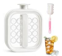 Portable Silicone Ice Ball Maker Kettle,2-in-1 Silicone Ice Maker Cube Tray Mold with Pull Handles,Reusable 19-Ball Ices Kettle,for Cocktails, Coffee, Whiskey, Drinks, Juice, Camping, Travel