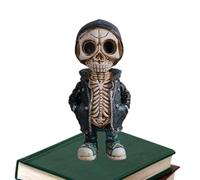 Portable Skull Head Statue - Display Hand Crafts, Dark Polymer Figurine, Cr | Skeleton Figurines Collectible Skull Head Statue Display Hand Crafts Figurines Gothic Home Offices Desk Shelf Halloween Decor